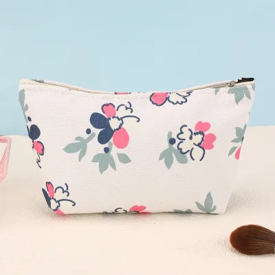 Corduroy Large Capacity Travel Portable Makeup Bag Solid Urban Simplicity Unisex
