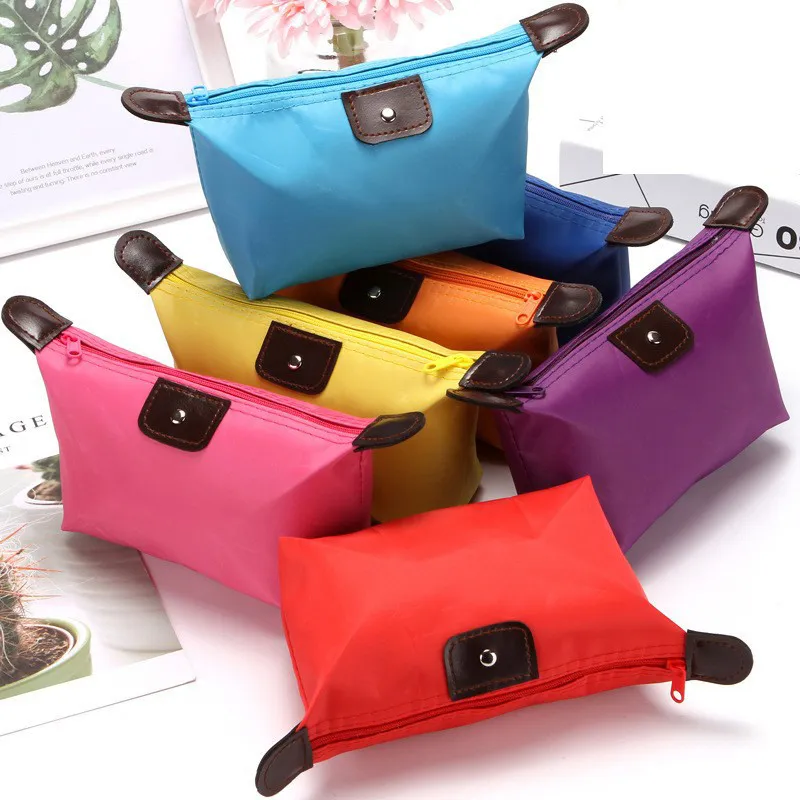 Women Dumpling Shaped Candy Color Cosmetic Storage Bag