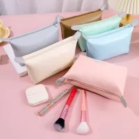 Wholesale Women Simple Transparent Waterproof Large Capacity PU Wash Cosmetic Bag