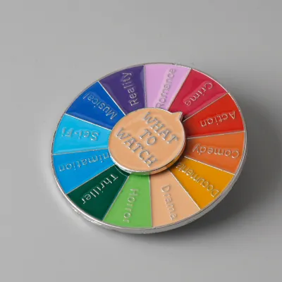 Fashion Rainbow Rotating Colorful Turntable Brooch