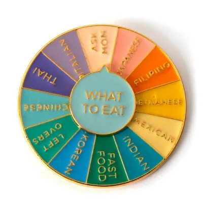 Fashion Rainbow Rotating Colorful Turntable Brooch