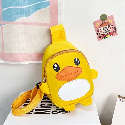 Kids Unisex Cute Cartoon Nylon Chest Bag with Little Duck