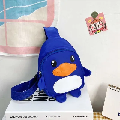 Kids Unisex Cute Cartoon Nylon Chest Bag with Little Duck