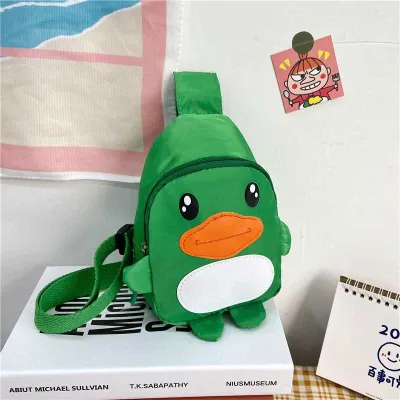 Kids Unisex Cute Cartoon Nylon Chest Bag with Little Duck