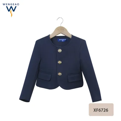 Kids Boys Girls Fashion British Style Long Sleeve Plaid Lapel Suit Coat Casual College Blazer