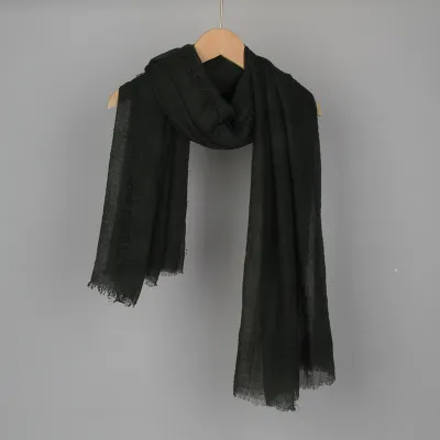 Women Fashion Cotton And Linen Shawl Scarf With Four Sides Polyester All-Match