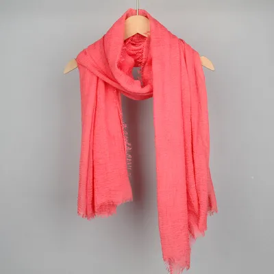 Women Fashion Cotton And Linen Shawl Scarf With Four Sides Polyester All-Match