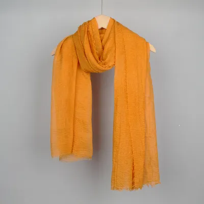 Women Fashion Cotton And Linen Shawl Scarf With Four Sides Polyester All-Match