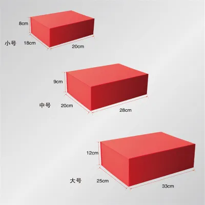 Simple Solid Color Magnetic Flip Folding Shoes Packaging Shoe Box