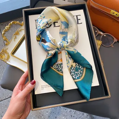 Women Fashion Polka Dot Scarf Simulation Silk Square 70*70cm
