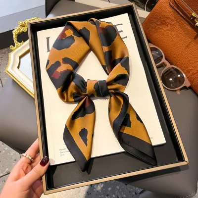 Women Fashion Polka Dot Scarf Simulation Silk Square 70*70cm