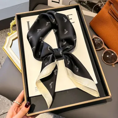 Women Fashion Polka Dot Scarf Simulation Silk Square 70*70cm