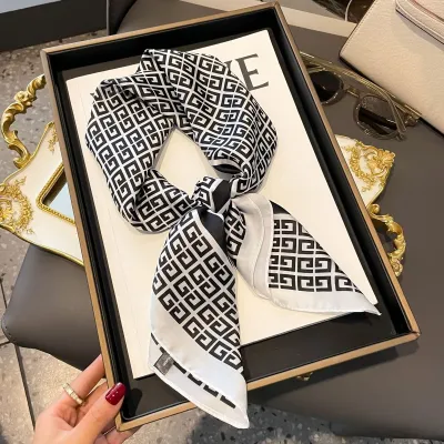 Women Fashion Polka Dot Scarf Simulation Silk Square 70*70cm