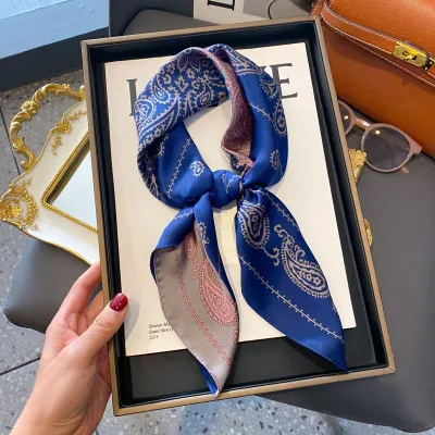Women Fashion Polka Dot Scarf Simulation Silk Square 70*70cm
