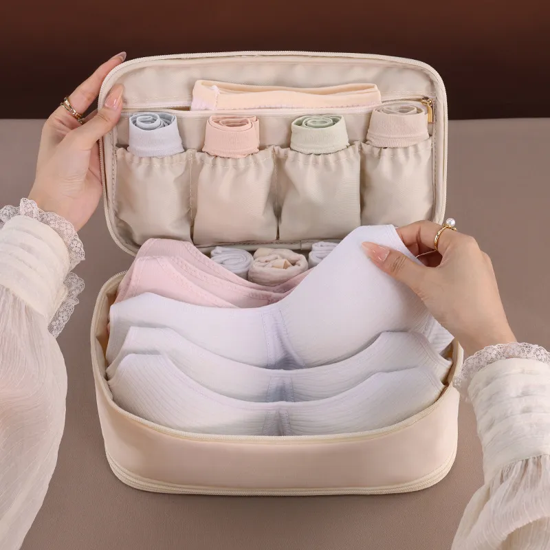 Double-Layer Instagram Wind Storage Bag for Underwear Bra Socks Travel Memory Cloth Cube Organizer