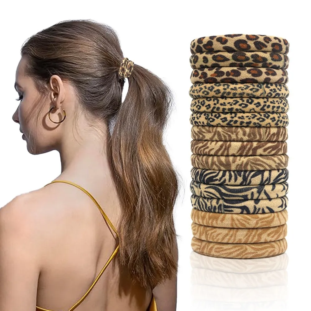 Leopard Towel Ring High Elasticity Rubber Band Rope Hair Accessories