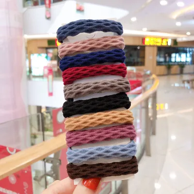 Thick High Elastic Fabric Hair Ring Rope Band Simple Fashion Commuter