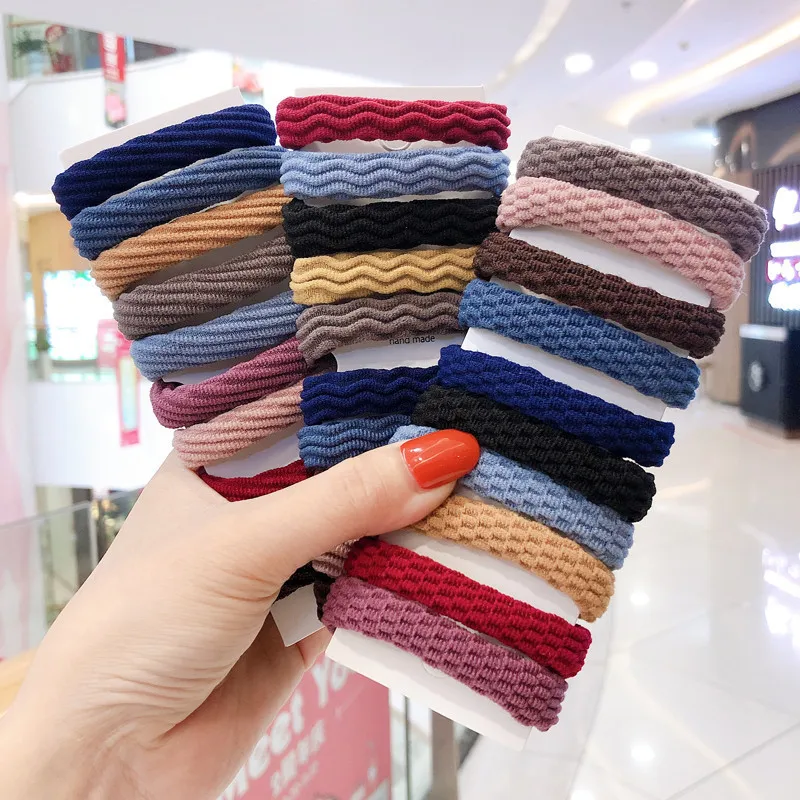 Thick High Elastic Fabric Hair Ring Rope Band Simple Fashion Commuter