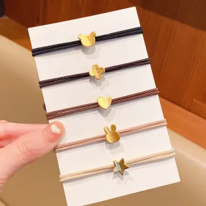 Simple Elegant High Elastic Ponytail Hair Rope Rubber Band Women Hair Accessories