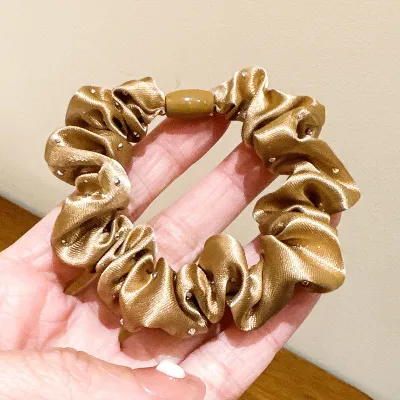 Maillard Satin Rhinestone Women Hair Band Loose Type High Sense Fashion Commuter Cloth