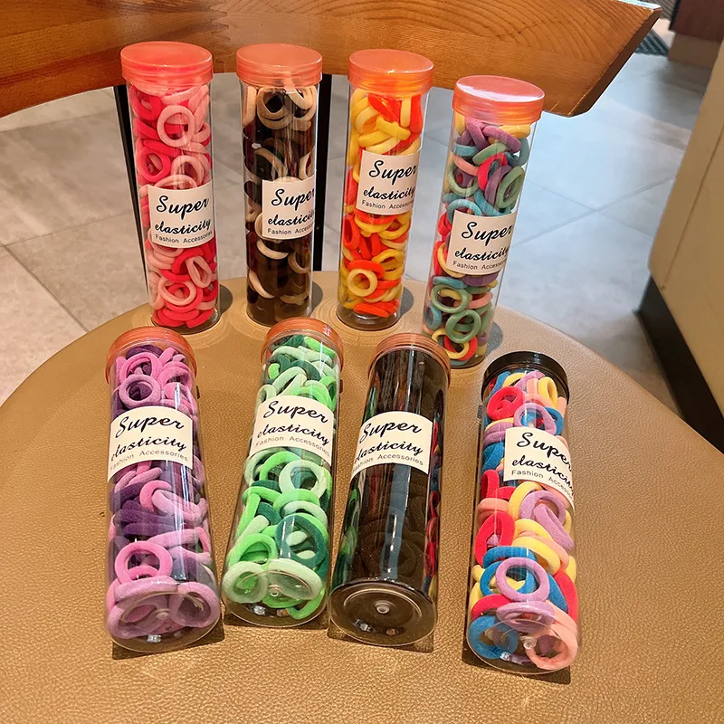 Children Multicolor Elastic Hair Accessories Fresh Sweet Spandex