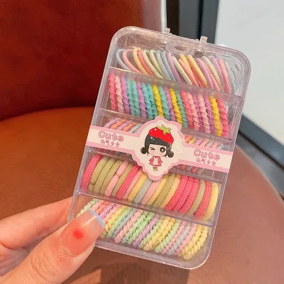 Children Fashion Multicolor Slub Rubber Band Hair Accessories Cartoon