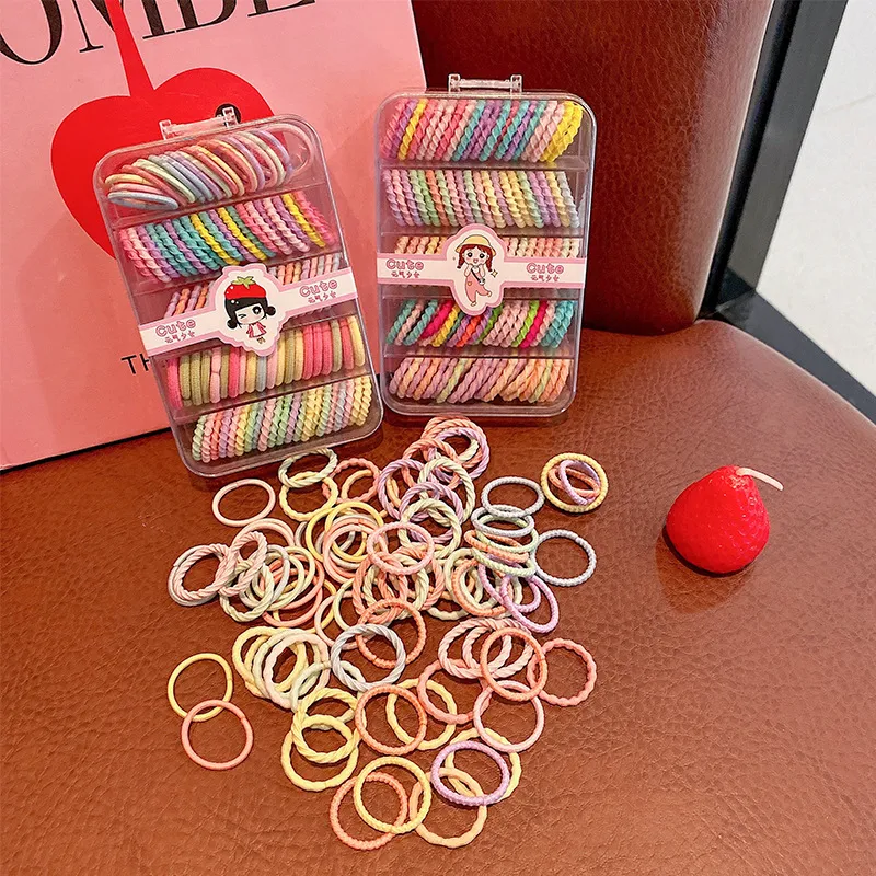 Children Fashion Multicolor Slub Rubber Band Hair Accessories Cartoon