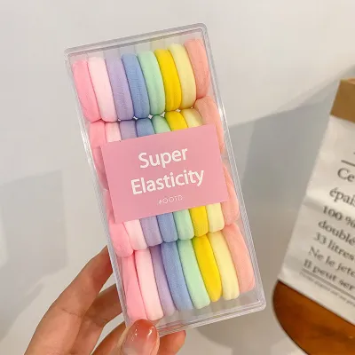 Children Fashion Multicolor Elastic Hair Ties Fresh Sweet Mori Style High Elasticity