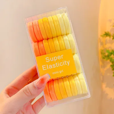 Children Fashion Multicolor Elastic Hair Ties Fresh Sweet Mori Style High Elasticity