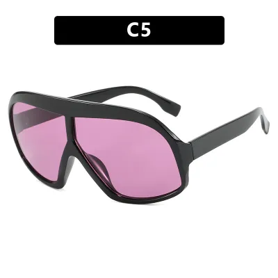Fashion One-Frame Special-Shaped Mirror Sunglasses PC
