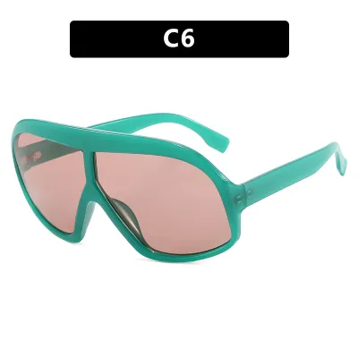 Fashion One-Frame Special-Shaped Mirror Sunglasses PC
