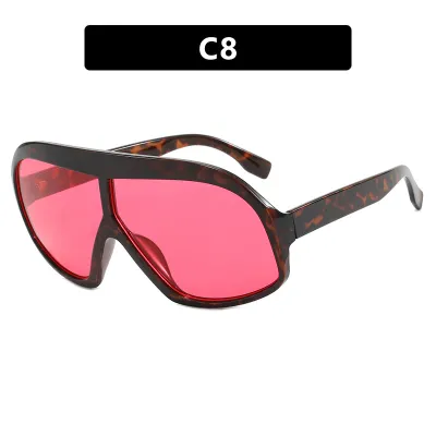 Fashion One-Frame Special-Shaped Mirror Sunglasses PC