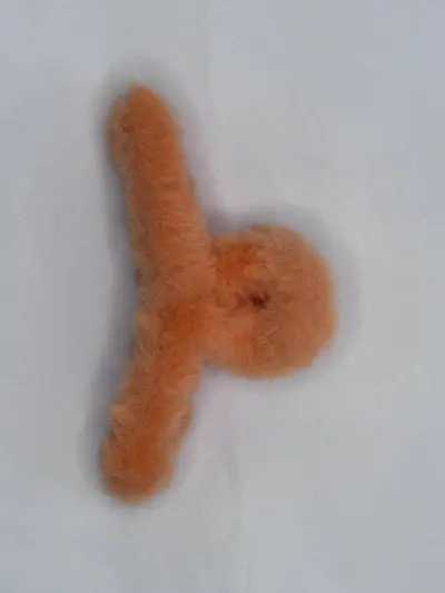 Women Simple Solid Color Large Plush Hair Grab Clip