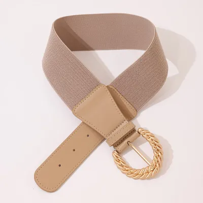Fashionable Plus Size Elastic Pin Buckle Belt