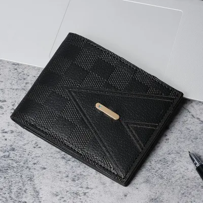Retro Business Men Multi Card Wallet with Geometric Pattern