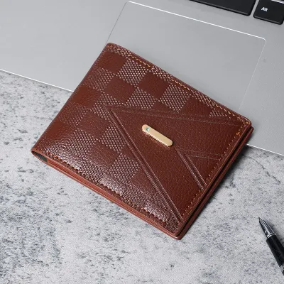 Retro Business Men Multi Card Wallet with Geometric Pattern