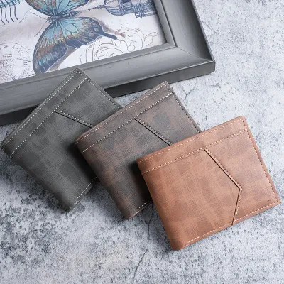 Cartera retro de negocios al por mayor para hombre, de gran capacidad y con múltiples tarjetas