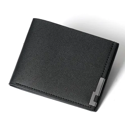 Men Simple Multi-Card Folding PU Wallet