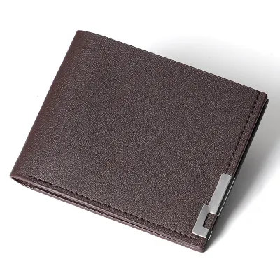 Men Simple Multi-Card Folding PU Wallet