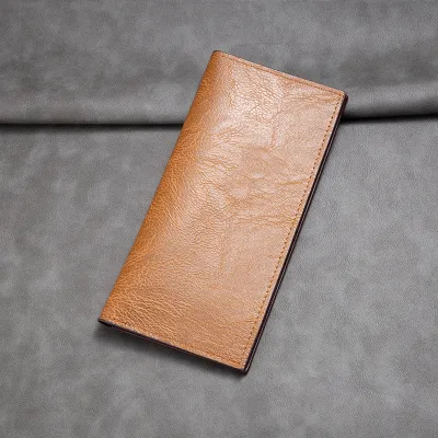 Retro Men Ultra-Thin Multi-Card PVC Bifold Wallet With Lining