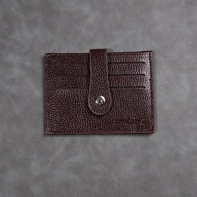 Simple Solid Color Multi Card PU Leather Wallet