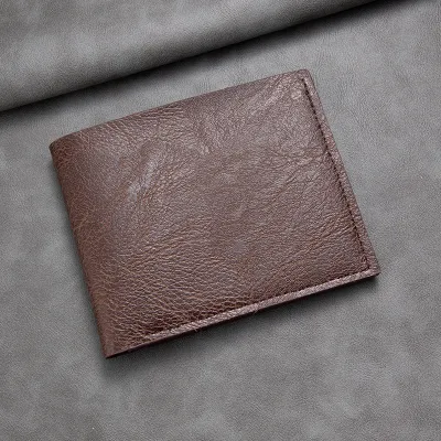 Retro Men Multifunctional 2-Fold PVC Wallet