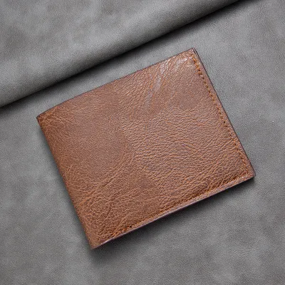 Retro Men Multifunctional 2-Fold PVC Wallet