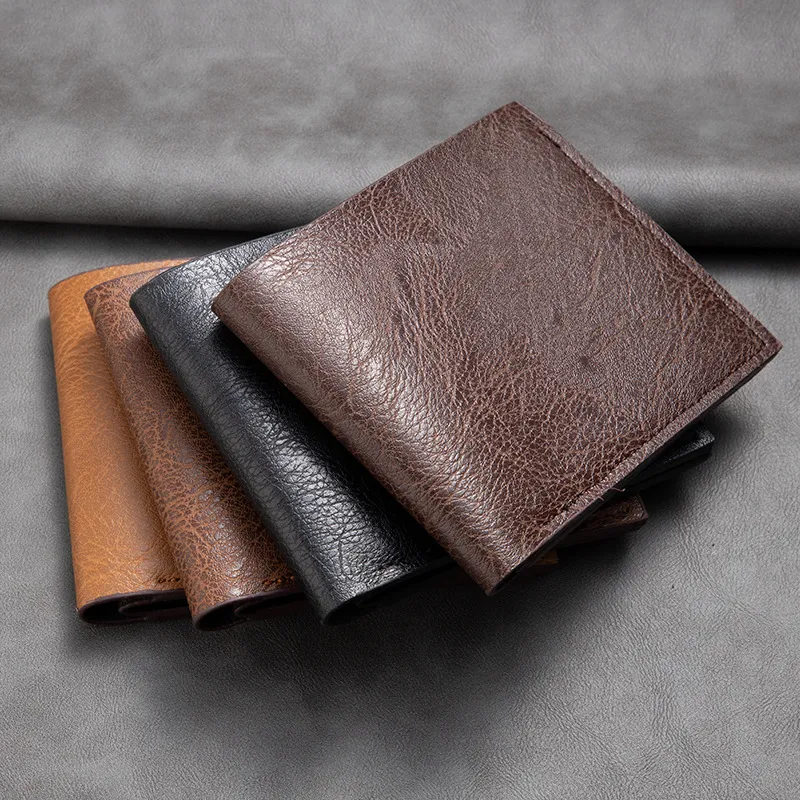 Retro Men Multifunctional 2-Fold PVC Wallet