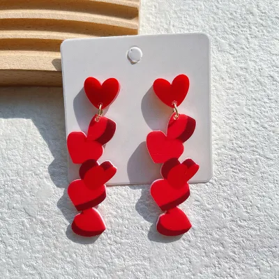 Women Love Heart Acrylic Earrings