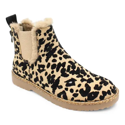 Autumn Winter Plus Size Fashion Leopard Plush Snow Boots for Women