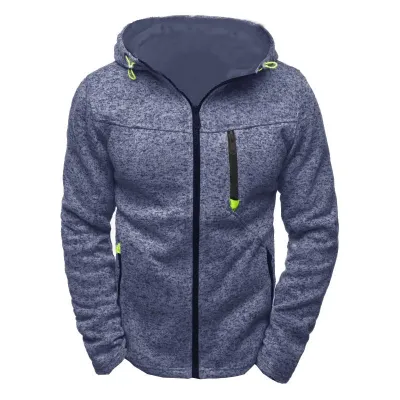 Men's Autumn Winter Casual Plus Size Long Sleeve Loose Fit Jacquard Camouflage Hood Jacket