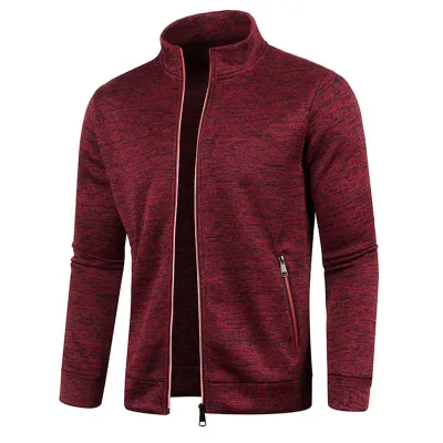 Men Casual Plus Size Long Sleeve Stand Collar Coat