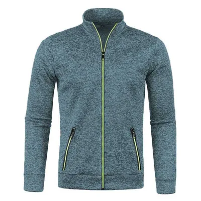 Men Casual Plus Size Long Sleeve Stand Collar Coat