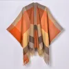 Tassel Multicolor Large Check Orange)
